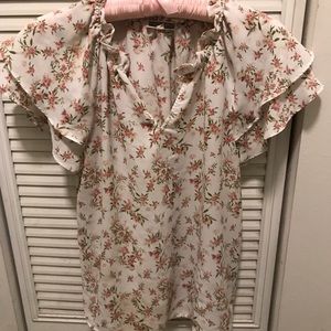 Work Blouse Pink Floral